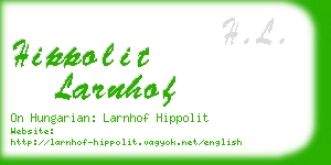 hippolit larnhof business card